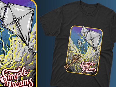 Simple Dreams - A Storm Symphony apparel cartoon character clothing esport illustration keys kite kites logo mascot merch merchandise print simple dreams storm tshirt tshirtdesign unlock vector