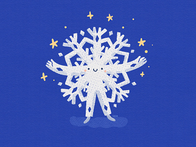 Snowflake 2d character fluffy hugs illustration snow snowflake winter