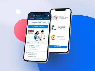 Simple l Get Started graphic design medical app ui