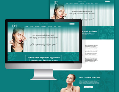 Landing page design for FaceGrace esthetic beauty design esthetic homepage landing page saloon tosca ui ux website woman