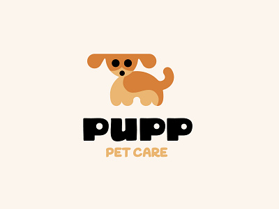 Pupp animal beagle bold branding care design dog geometric logo logodesign modern pet puppy store