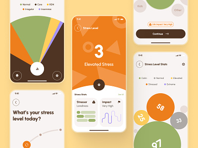 Freud UI Kit: AI Mental Health App 🧠 brown clean flat green health journal mental health mental health ai mental health app mental health data mental health ui mindfulness minimal modern orange sleep app stress app therapy app ui ui kit ux