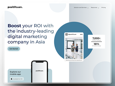 Positifcuan Landing Page app branding design graphic design illustration logo typography ui ux vector