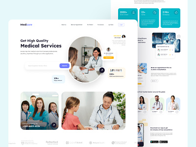 Doctor Appointment Landing Page appointment clinic design doctor app doctor appointment app doctor booing app health app healthcare hospital landing page medical medical landing page medical web medical web app minimal online appointment online doctor booking ui ux web design