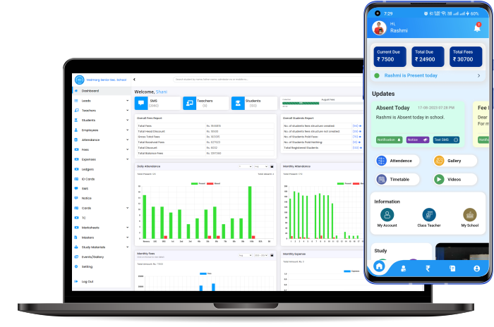 Vedmarg is the Best School ERP Software with a Mobile Application