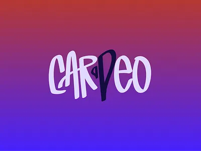 Cardeo Logo Concept graffiti hand written heart icon identity logo script wordmark