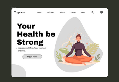 Yoga website design 3d animation branding logo ui