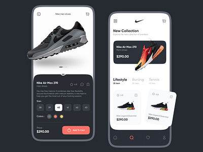 Nike Product Site branding graphic design neomorphism nike ui