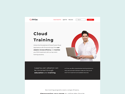 Thrive.gs | Cloud Training Web Page Redesign branding ui website