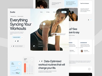 Svelte - Landing Page For A Fitness Platform branding design fitness website full page landing page user interface web design website