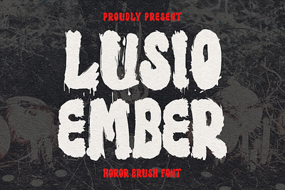 FREE FONT - Lusio Ember Horor Brush Font branding font fonts graphic design logo nostalgic