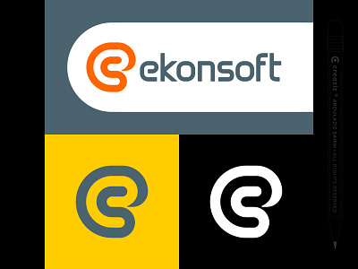 ekonsoft Visual Identity branding code coder coding creaziz design developer ekonsoft graphic design identity illustration logo monogram negative space rebrand redesign software ui
