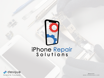 Logo Design - iPhone Repair Solutions brand design branding logo logo design minimalist modern phone repair visual identity