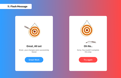 Daily UI Day 11 - Flash message 100 days ui daily ui graphic design social share ui