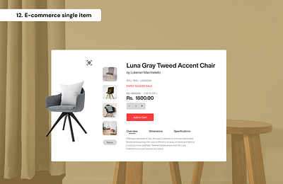 Daily UI Day 12 - Ecommerce Single item 100 days ui daily ui day 12 ecommerce single item graphic design ui