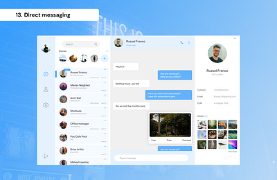 Daily UI Day 13 - Direct messaging page 100 days ui daily ui day 13 direct messaging graphic design ui