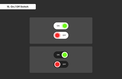 Daily UI Day 15 - On/Off switch 100 days ui daily ui day 15 graphic design ui