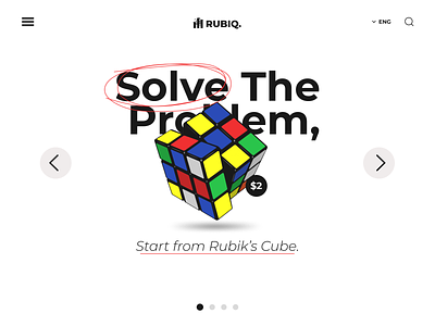 Rubik's Store - Hero section black figma herosection minimalist rubiks ui webdesign white