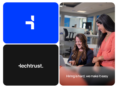 Techtrust - Logo & Brand Identity - Staffing & Recruiting brand identity branding corporate logo hiring logo logo design staffing visual design