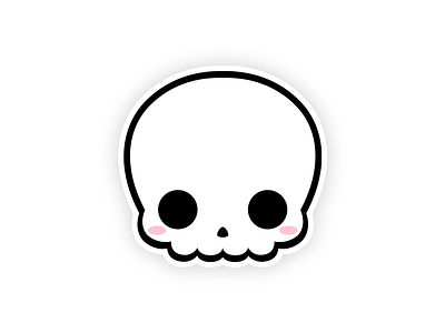 Cute Skull bone branding character cute skull design hallween horror icon illustration logo scary skull spooky