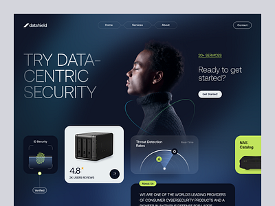 Datshield Website design interface product service startup ui ux web website