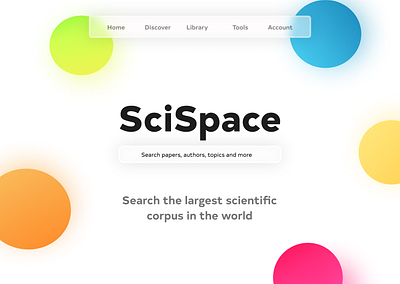 Landing Page Scientific Research research science scientific search social