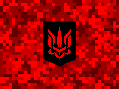 Fiery Trident brand identity branding coat of arm design emblem fiery trident fire graphic design icon identity illustration logo logotype mark pixels symbol trident