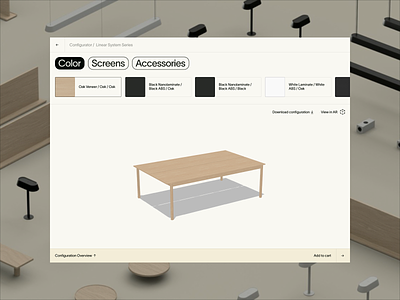 Furniture shop 5 art direction configurator design ecommerce layout typography web