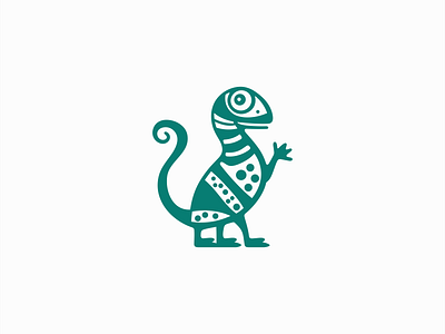 Chameleon Logo abstract animal branding chameleon design emblem green icon identity illustration kids lizard logo mark mascot symbol tribal unique vector wildlife