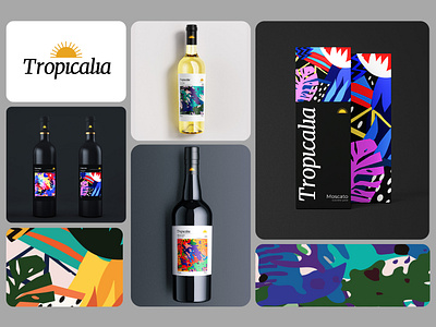 Tropicalia Branding branding graphic design ilustration logo packaging packagingdesign wine winelover