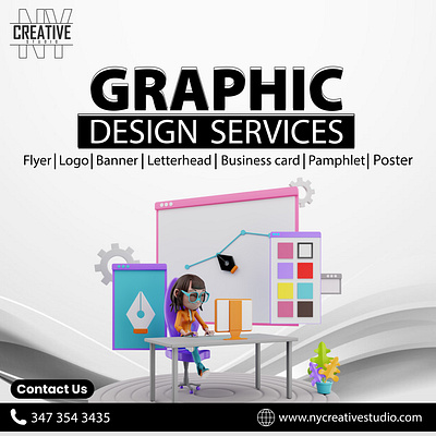 Graphic Design Services branding brochures design graphic design graphic design services illustration logo typography ui ux vector