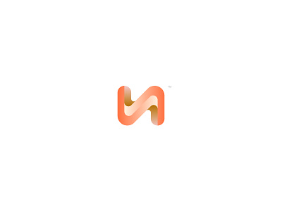 N - Arc Minimal Logo Icon 3d branding logo minimal n simple trendy unused
