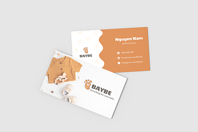 A cute business card design template for new designers. baby store business card card card visit card visit design