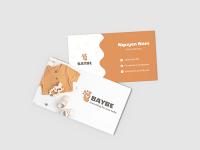 A cute business card design template for new designers. baby store business card card card visit card visit design