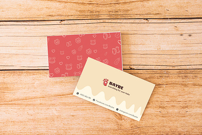 A cute business card design template for new designers. baby store business card card visit card design