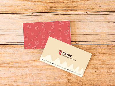 A cute business card design template for new designers. baby store business card card visit card design