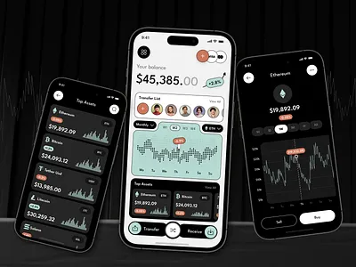 Crypto Wallet Mobile App app app design app ui bitcoin bitcoin app clean ui crypto crypto app crypto app design crypto wallet crypto wallet app cryptocurrency digital asset digital wallet mobile mobile app design ui wallet wallet app