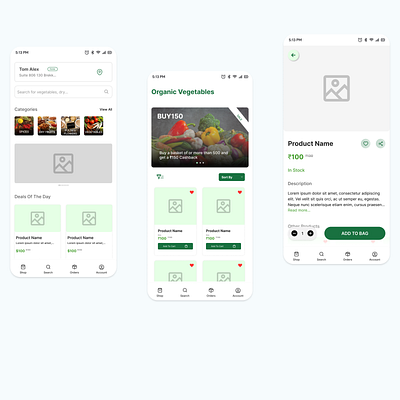 Grocery App animation app branding design ecommerce graphic design groceryapp logo mobileapp ui