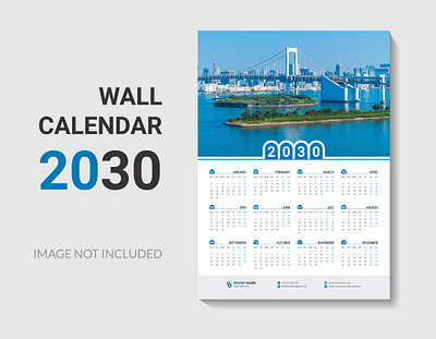 Free Vactor Corporate Calendar Design Template 2030 holiday calendar background best calendar design branding business calendar corporate calendar design graphic design illustration modern calendar ui