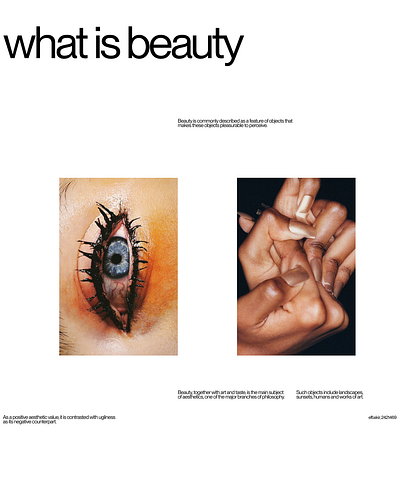 What is beauty? beauty design digital design editorial exploration graphic design layout swiss typography