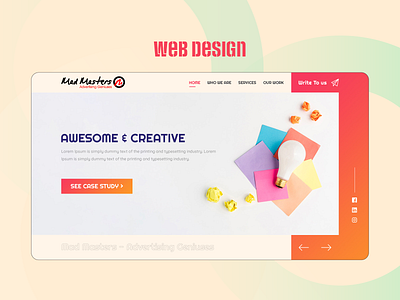 Mad Masters - Design Agency Website branding colorful creative design graphic design logo ui user interface web design web page website