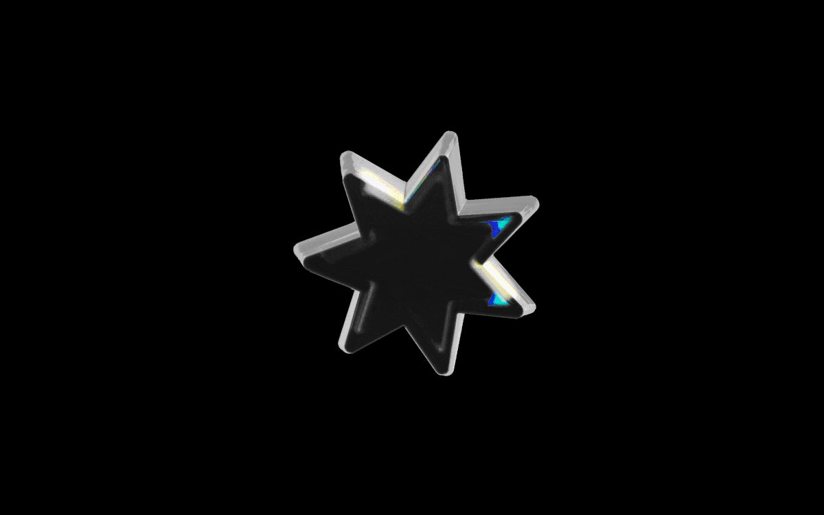 Chrome Star ✨ 3d animation chrome glass star
