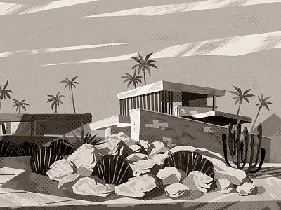 Series of Black & White Cartoon Background #5 animation background concept illustration motion design