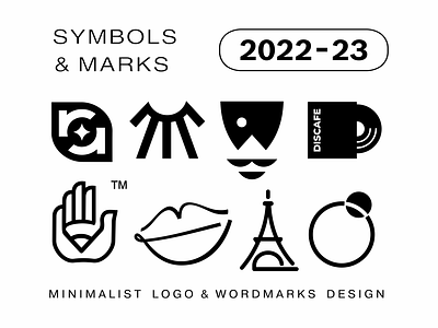 Logocollection 22/23 branding design graphicdesign logo logodesign logomark logotype minimal minimalist modern symbols trademark wordmarks