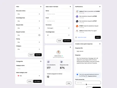 Components design for an AI project ai ai design ai interface ai project ai ui cards design clean clean design clean modern ui clean ui component ui components components design interface design modern modern design ui ui ux