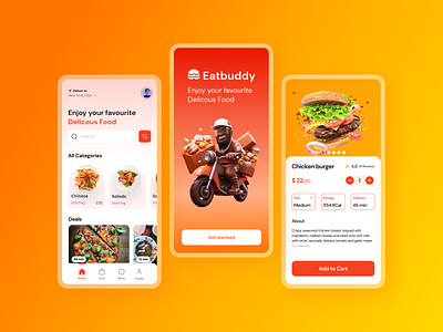 Eatbuddy Food Delivery App app delivery design food ui ux