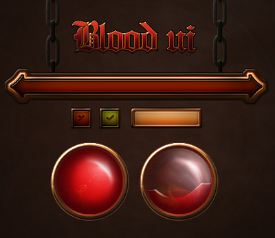 Blood UI blood diablo ui