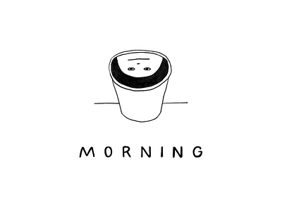 Morning cafe coffee cup design dribbble drink face food graphic design icon illustration logo logotype morning