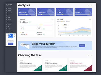 Course education | Dashboard branding colorful dashboard design designer grapg illustration logo tablet typography ui ux web