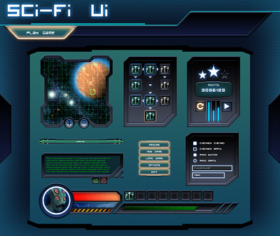 Scifi UI Pack futuristic sci fi scifi starcraft ui